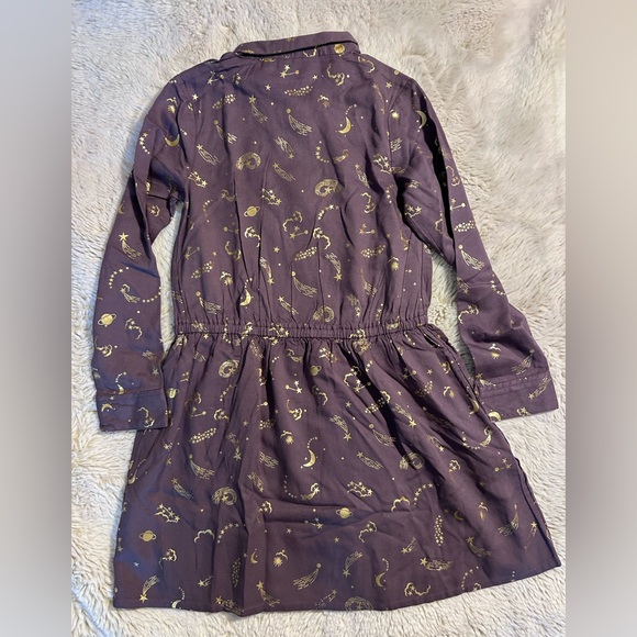 Mini Boden Purple/Gold Dress size 6/7 - Picture 5 of 8